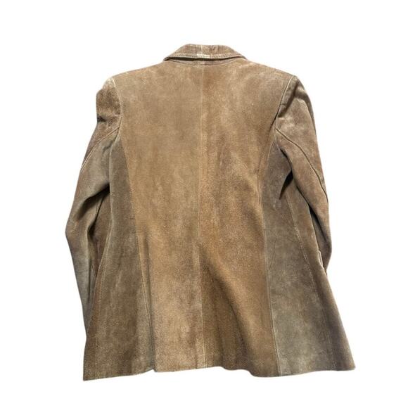Vintage Winlit Suede Blazer Women’s Size S – Rich Brown Leather Classic - Picture 9 of 10
